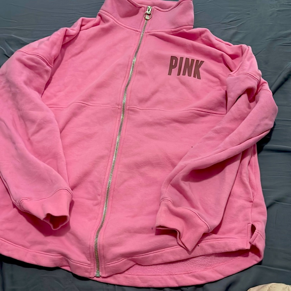 pink zip up